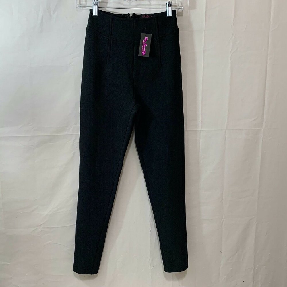 Hot Miami Styles Women NWT Black Bandage High Waist Pants Size Small